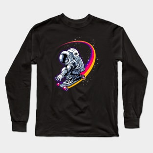 Astronaut with skateboard Long Sleeve T-Shirt